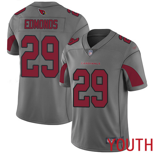 Arizona Cardinals Limited Silver Youth Chase Edmonds Jersey NFL Football #29 Inverted Legend